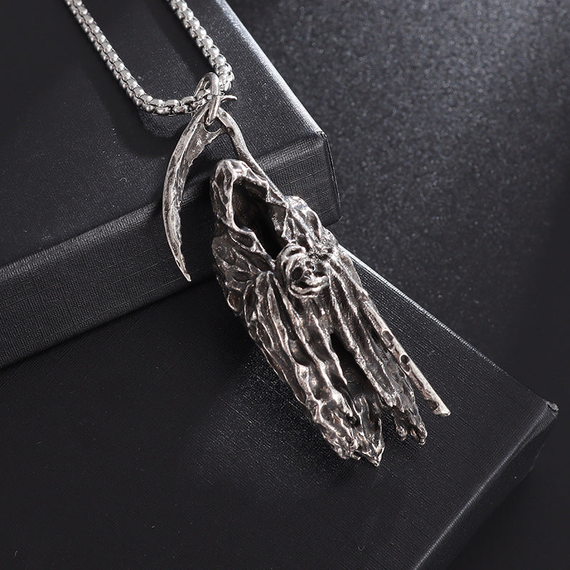 Wholesale Goth Theme Sickle Death Necklaces ACC-NE-XuanMo008