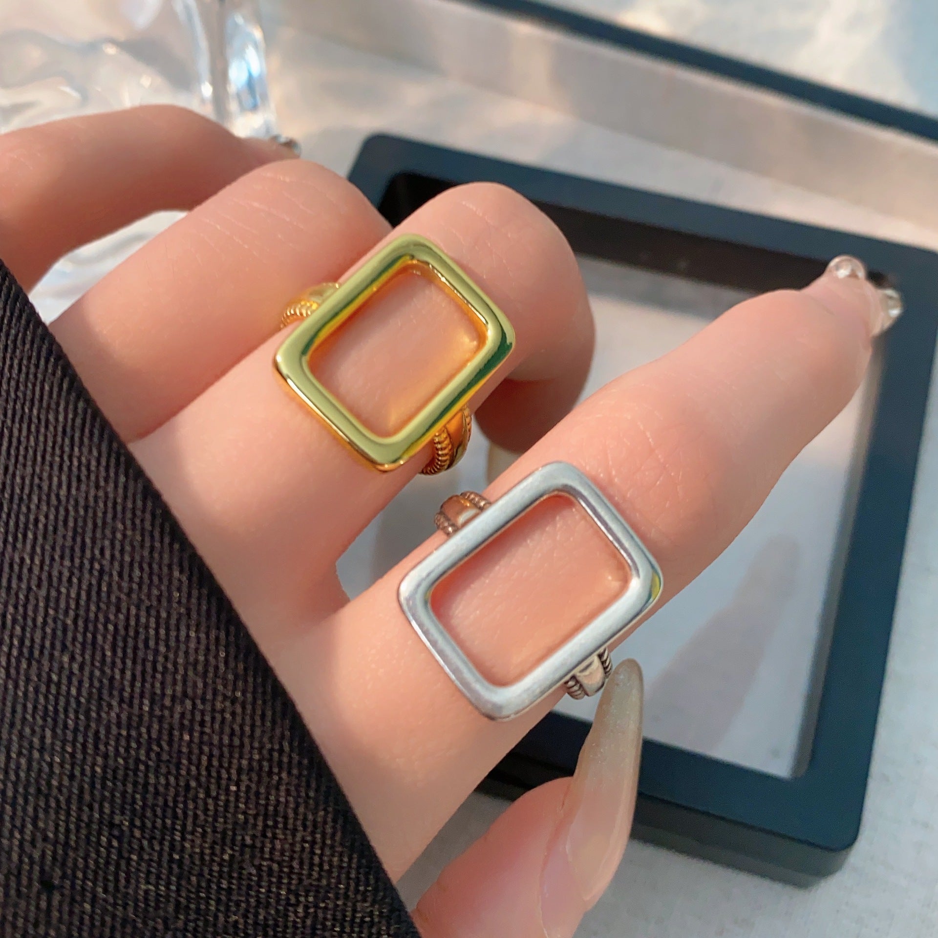 Wholesale Copper Rectangular Open Rings