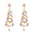Boucles d'oreilles arbres de Noël incrustées de diamants créatifs en gros