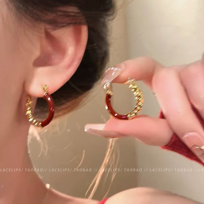 Wholesale 925 Silver Needle Design Acrylic Earrings