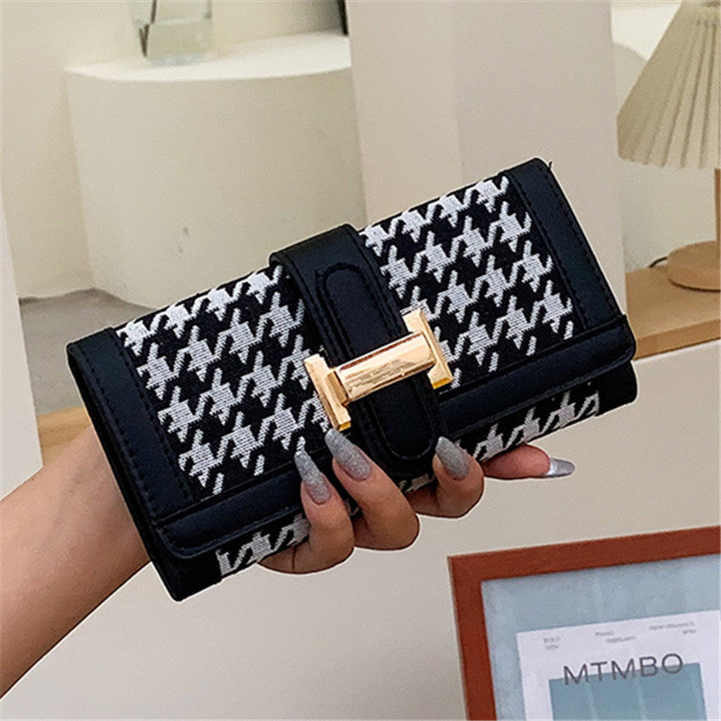 Wholesale Niche Light Luxury Houndstooth Wallet ACCVIP-WT-DuoMe001