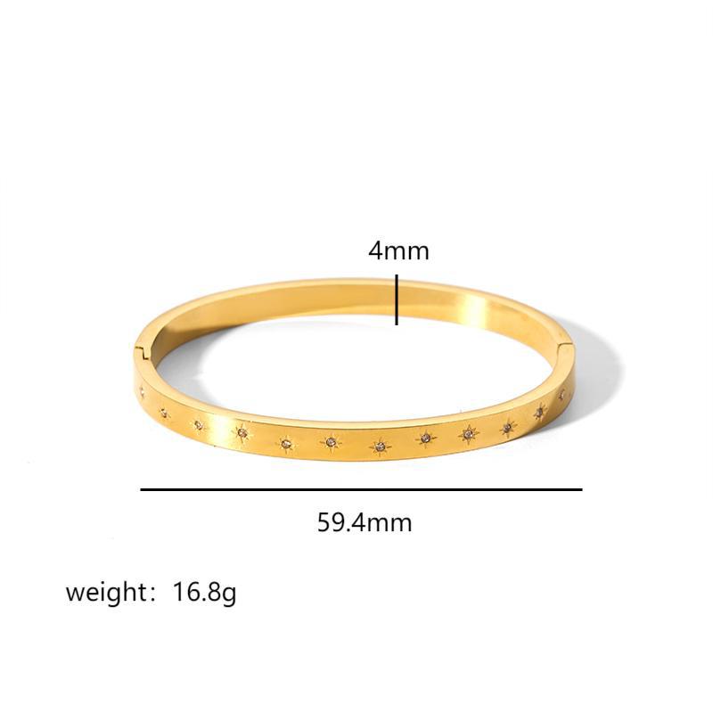 Wholesale Light Luxury Style 18K Gold Stainless Steel Inlaid Zirconium Bracelet ACC-BT-LiQuan001