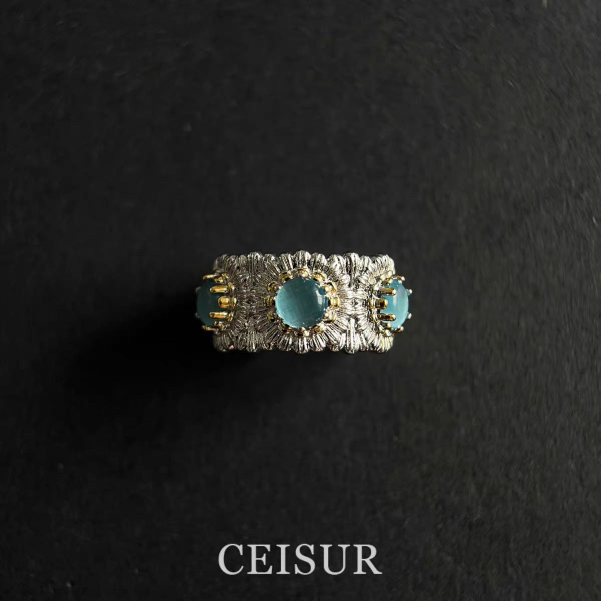 Wholesale Chic Flower Ring,  Vintage Geometric Copper Jewelry,  Fashion Accessory for Gift