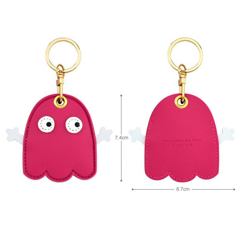 Wholesale Fruit Print Drop Shaped PU Leather Card Holder Keychain Cute Bag Charm Boutique Resale Gift