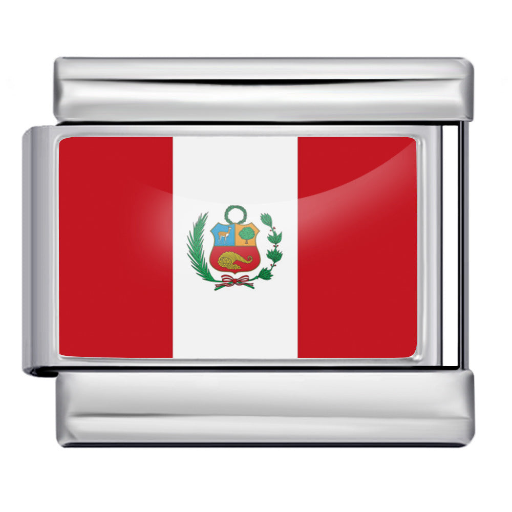 Wholesale 9mm Italian Charm Starter Bracelets DIY Flag Series Stainless Steel Composable Bracelet