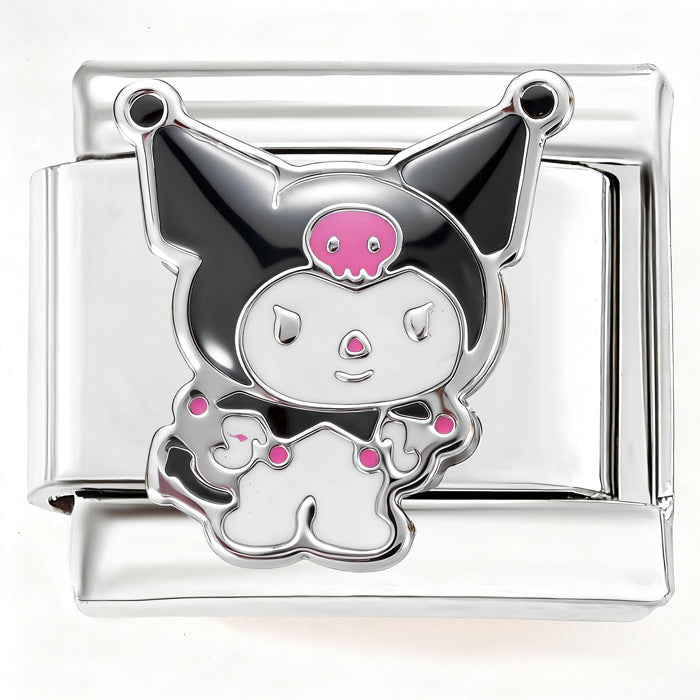 Wholesale  Italian Charm Bracelet 9mm DIY Cute Cartoon Creative Stainless Steel Composable Bracelet