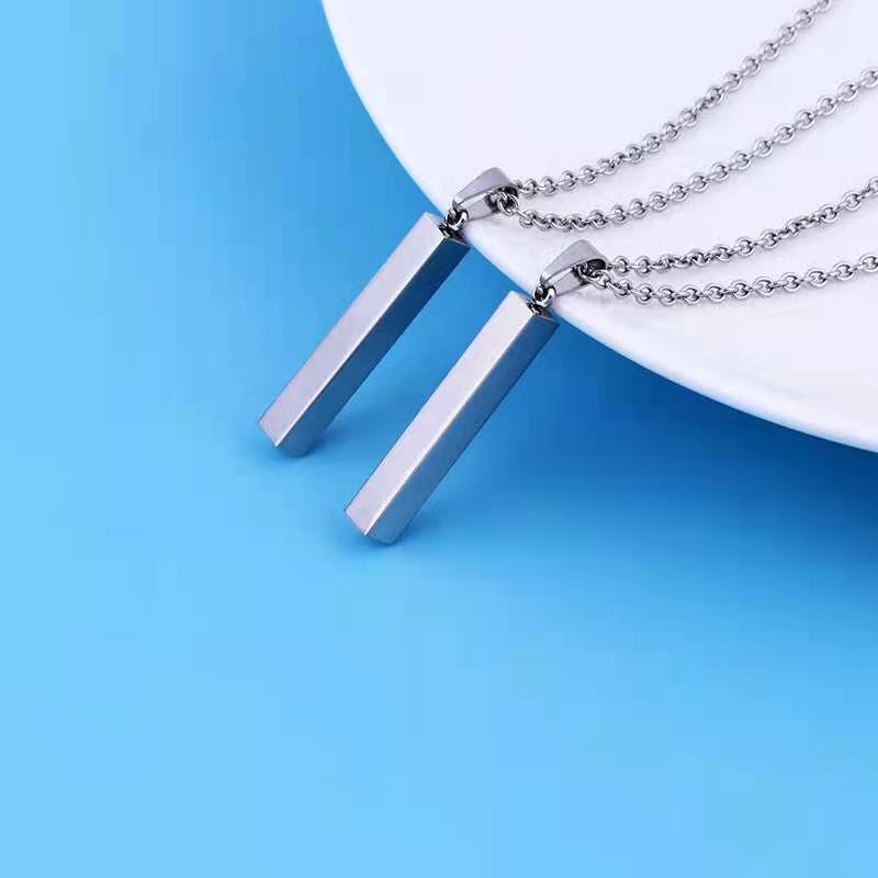 Wholesale Titanium Steel Square Necklace