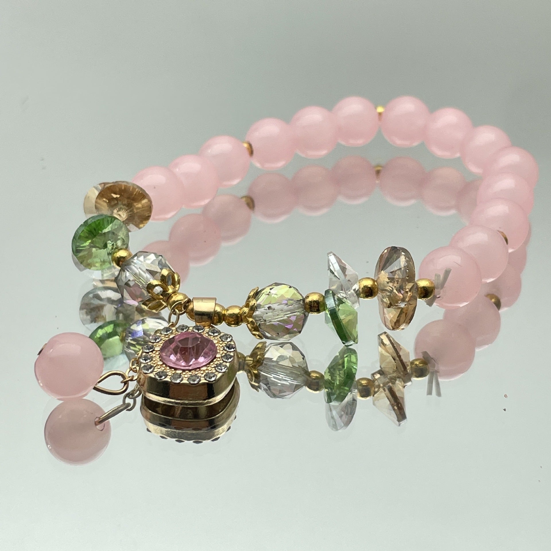 Wholesale Glass Crystal Bead Bracelet Fashion Accessory for Resale