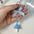 Wholesale  Plastic Blue Bow Keychains