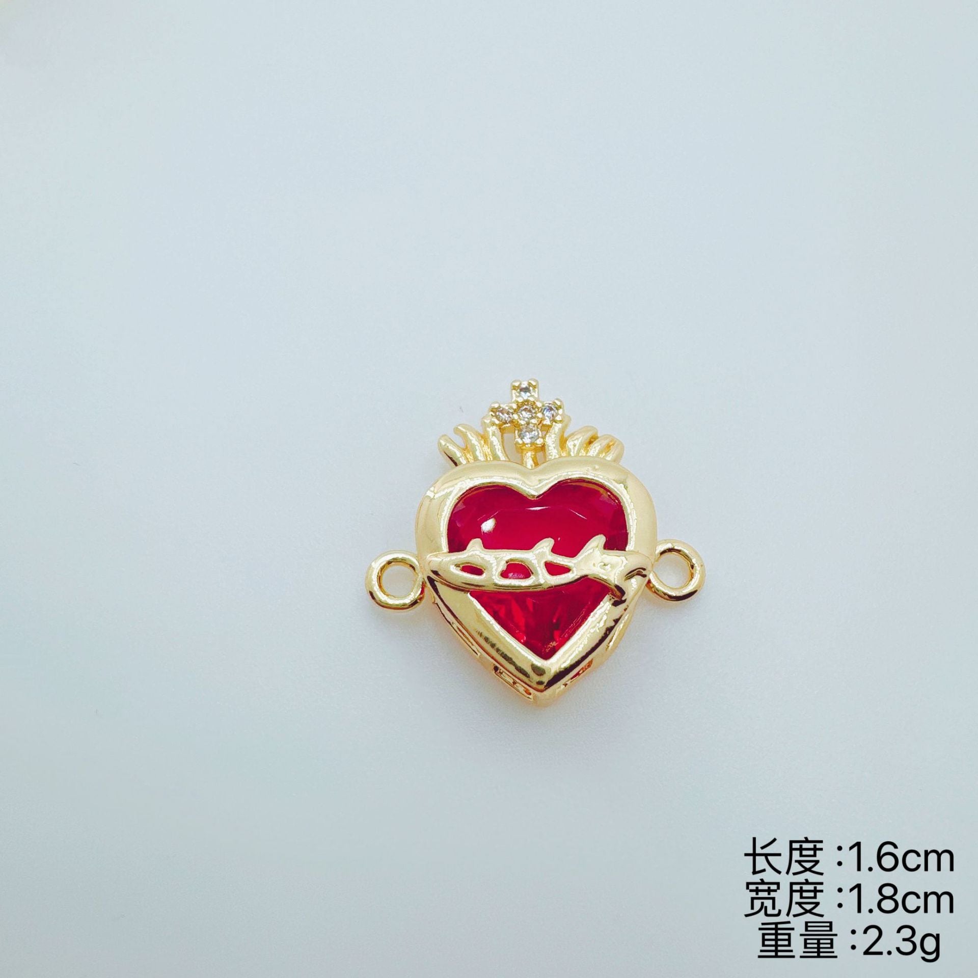 Wholesale Gold Plated Copper Heart Double Pendant Jewelry Set - Boutique Resale Gift