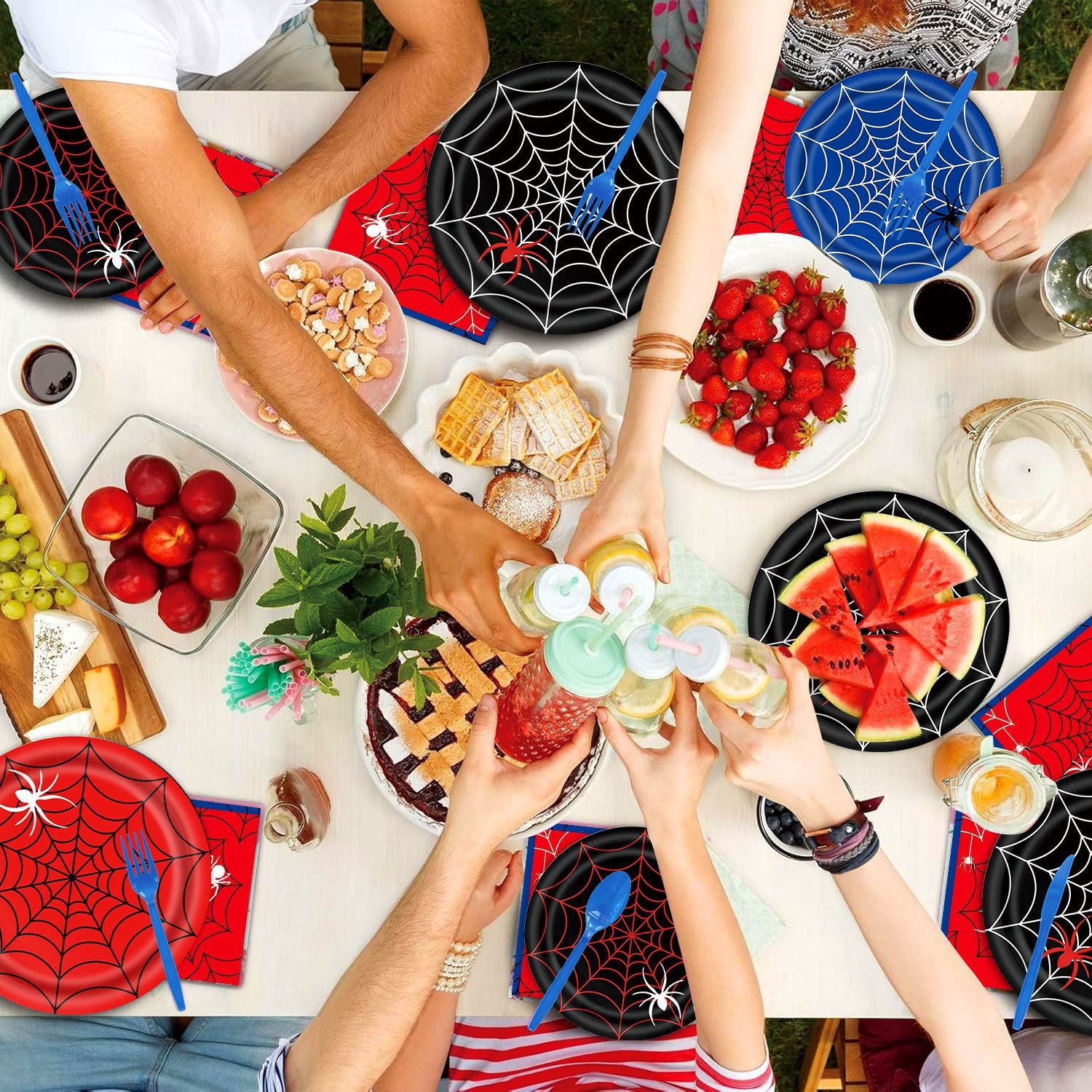 Wholesale   Web Party Pull Flag Banner Paper Plate Decorations