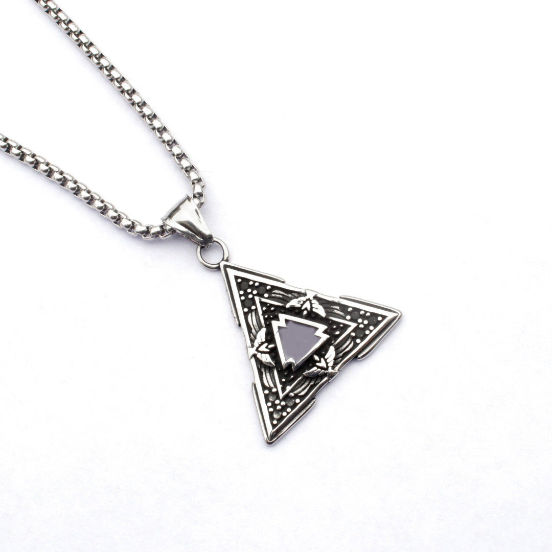 Wholesale Vintage Punk Spaceship Blue Eyes Stainless Steel Pendant Necklaces ACC-NE-XuanChao001