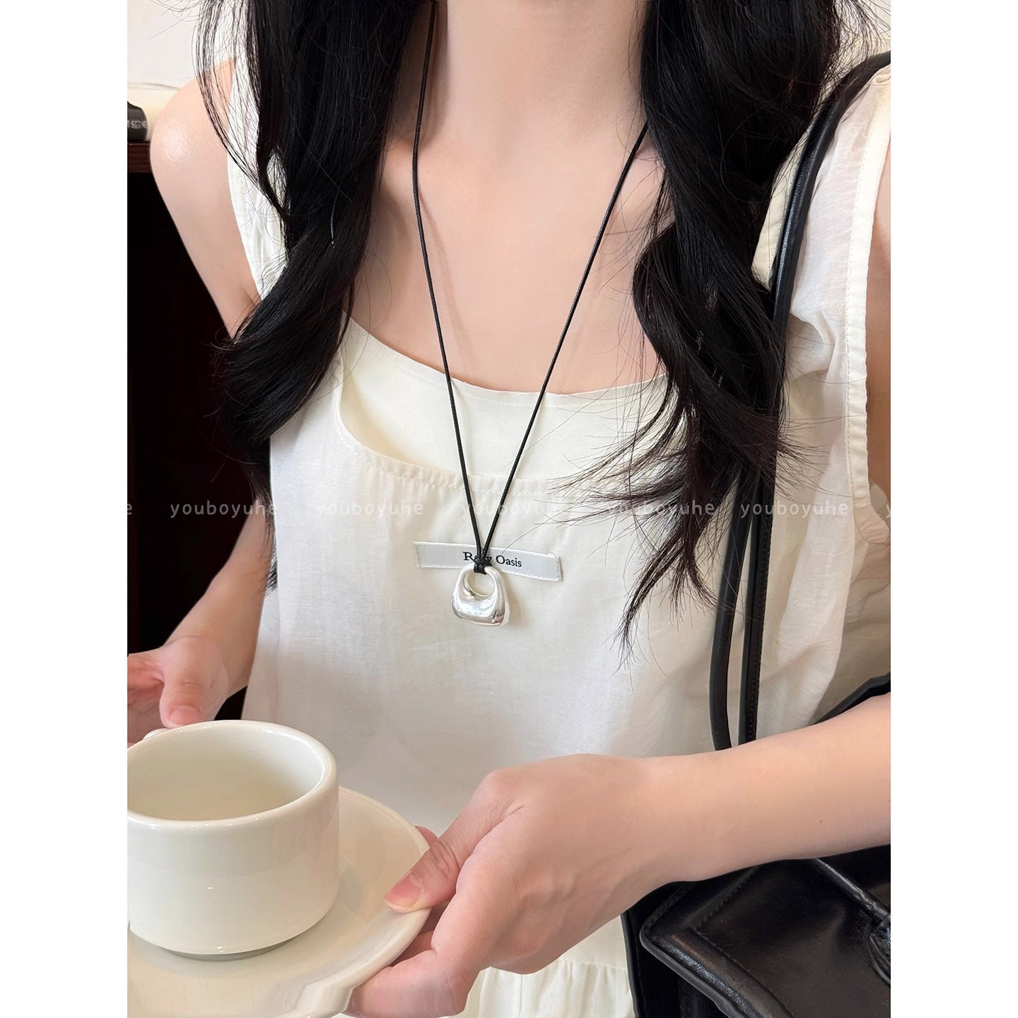 Wholesale Korean Style Heart Polka Dot Pendant Necklace Gift Jewelry Accessory