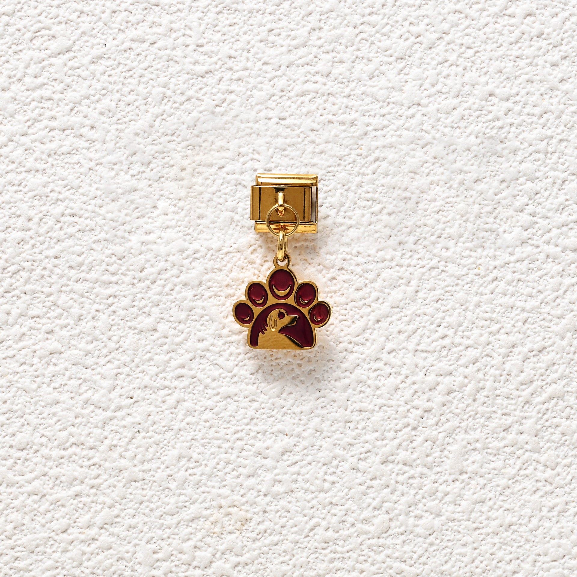 Wholesale Italian Charm Bracelet 9mm DIY dog paw series Creative Stainless Steel Composable Bracelet