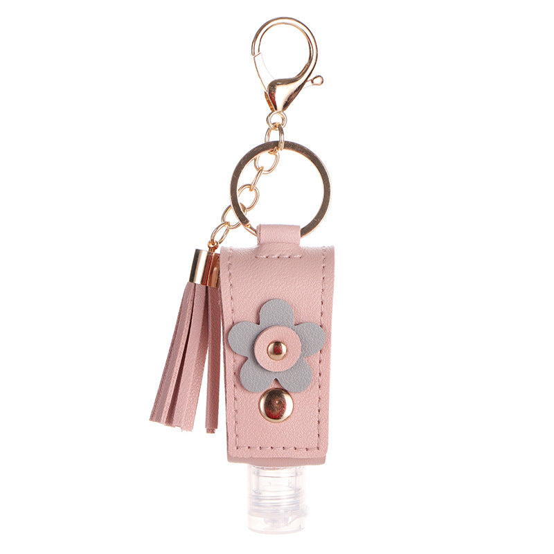 Wholesale Toner sub-bottle vintage leather case portable sub-bottle storage keychain