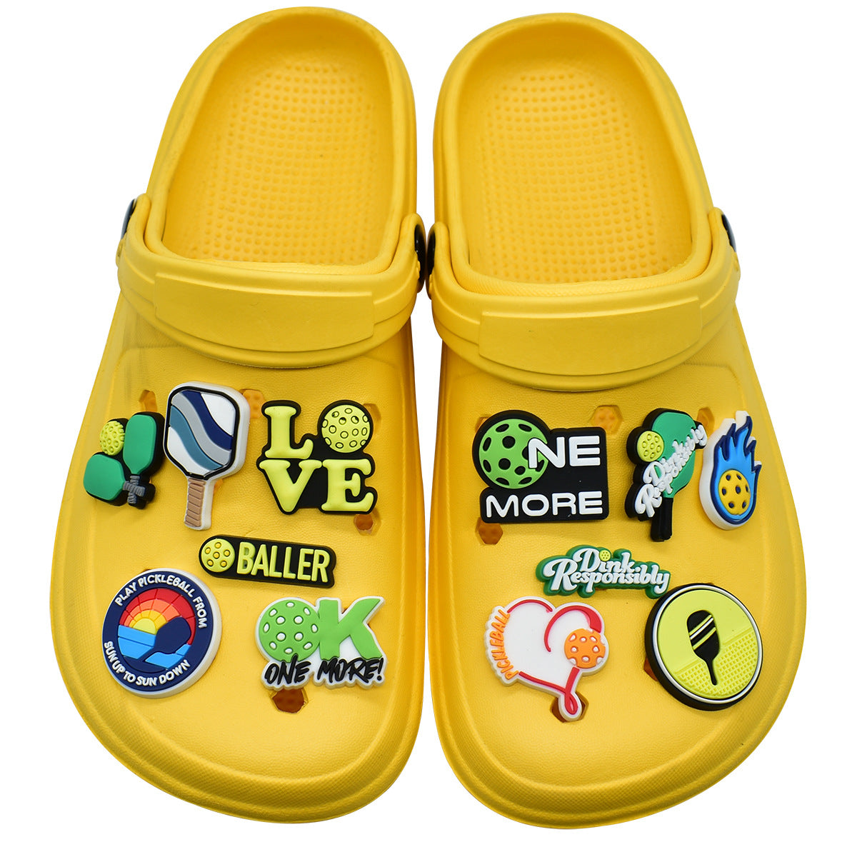 Wholesale Random 100pcs Sports Series Pickleball Shoes Accessories Shoes Charms