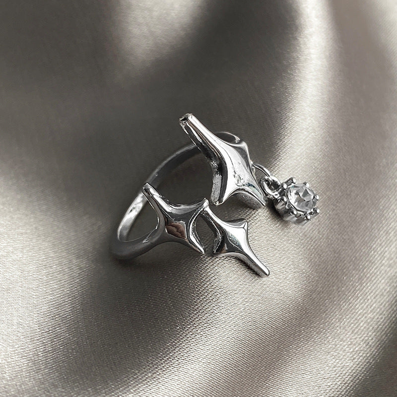 Wholesale  Women's Simple Moonstone Forefinger Open Ring