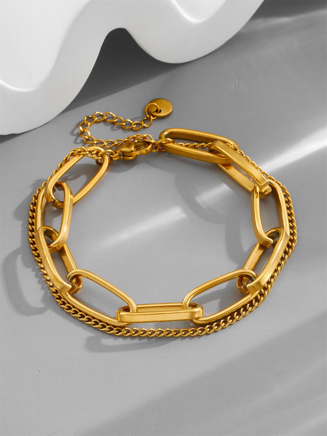 Wholesale Titanium Steel Bracelet Cyber Celebrity Style Old Money Elegant Everyday Wear Jewelry Accessory Gift