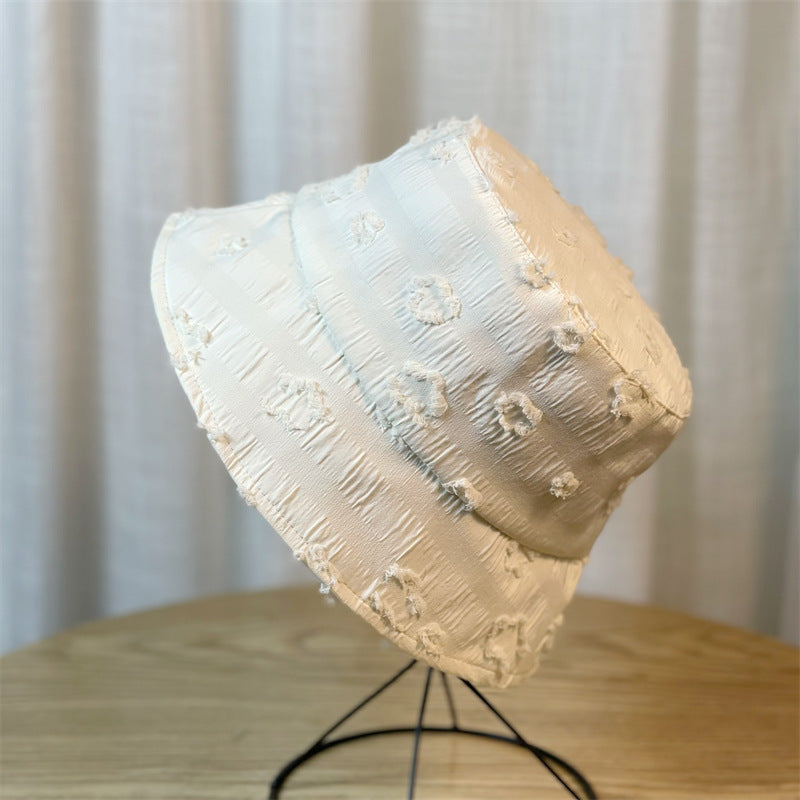 Wholesale Simple black and white flower bucket hat