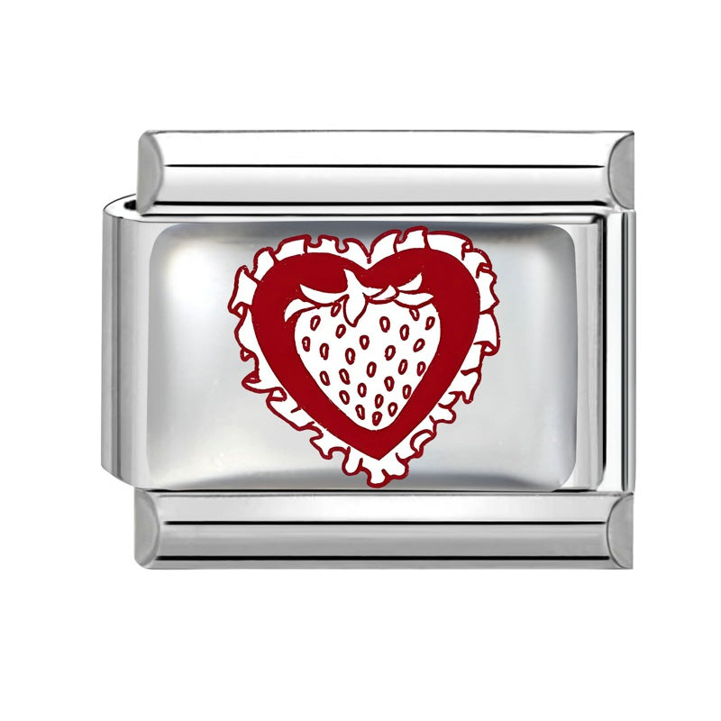 Wholesale 9mm Italian Charm Starter Bracelets DIY square Single Section Creative Stainless Steel Composable Bracelet