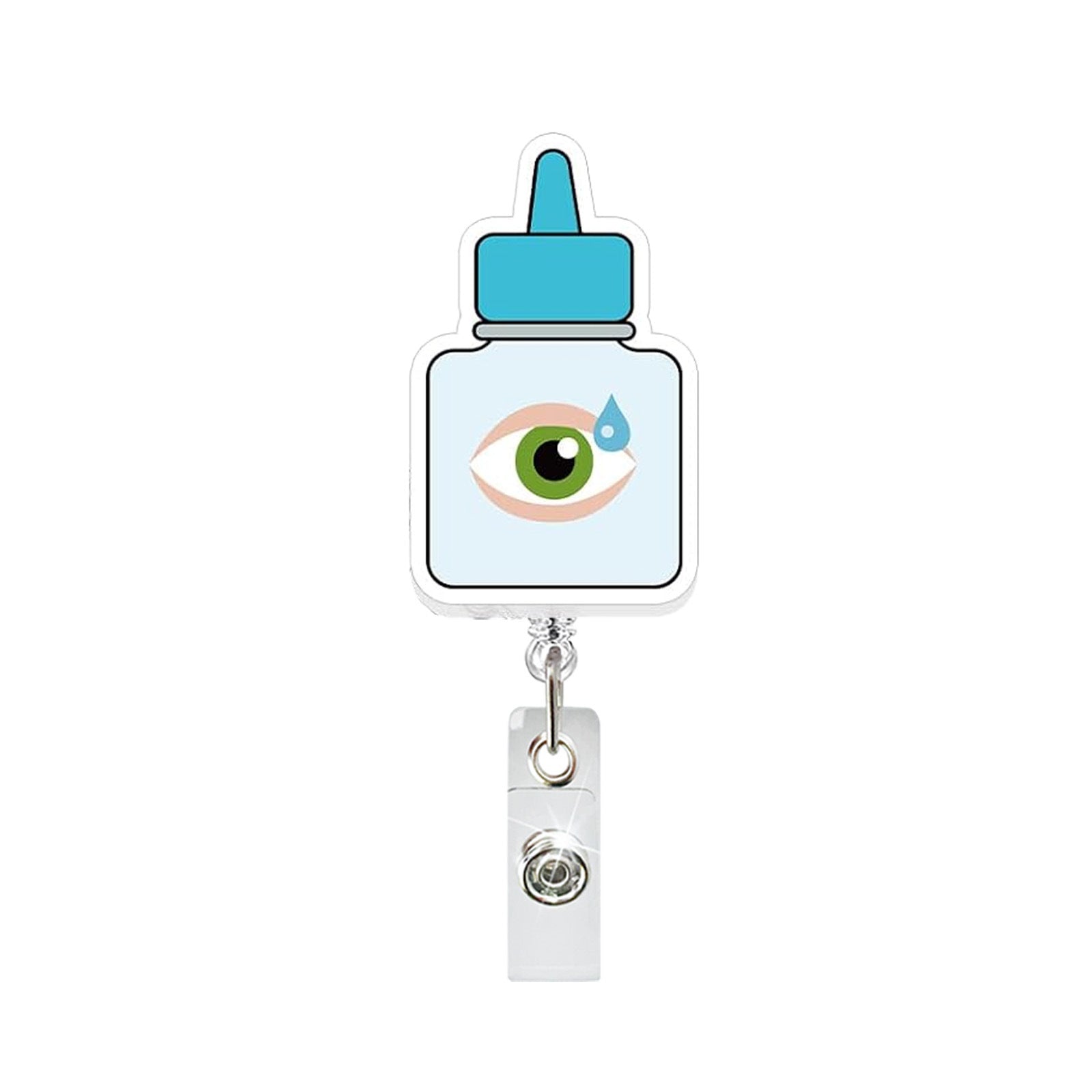 Wholesale Trendy Acrylic Retractable Rotating Badge Reel with Clip,  Boutique ID Badge Holder for Hospital Staff
