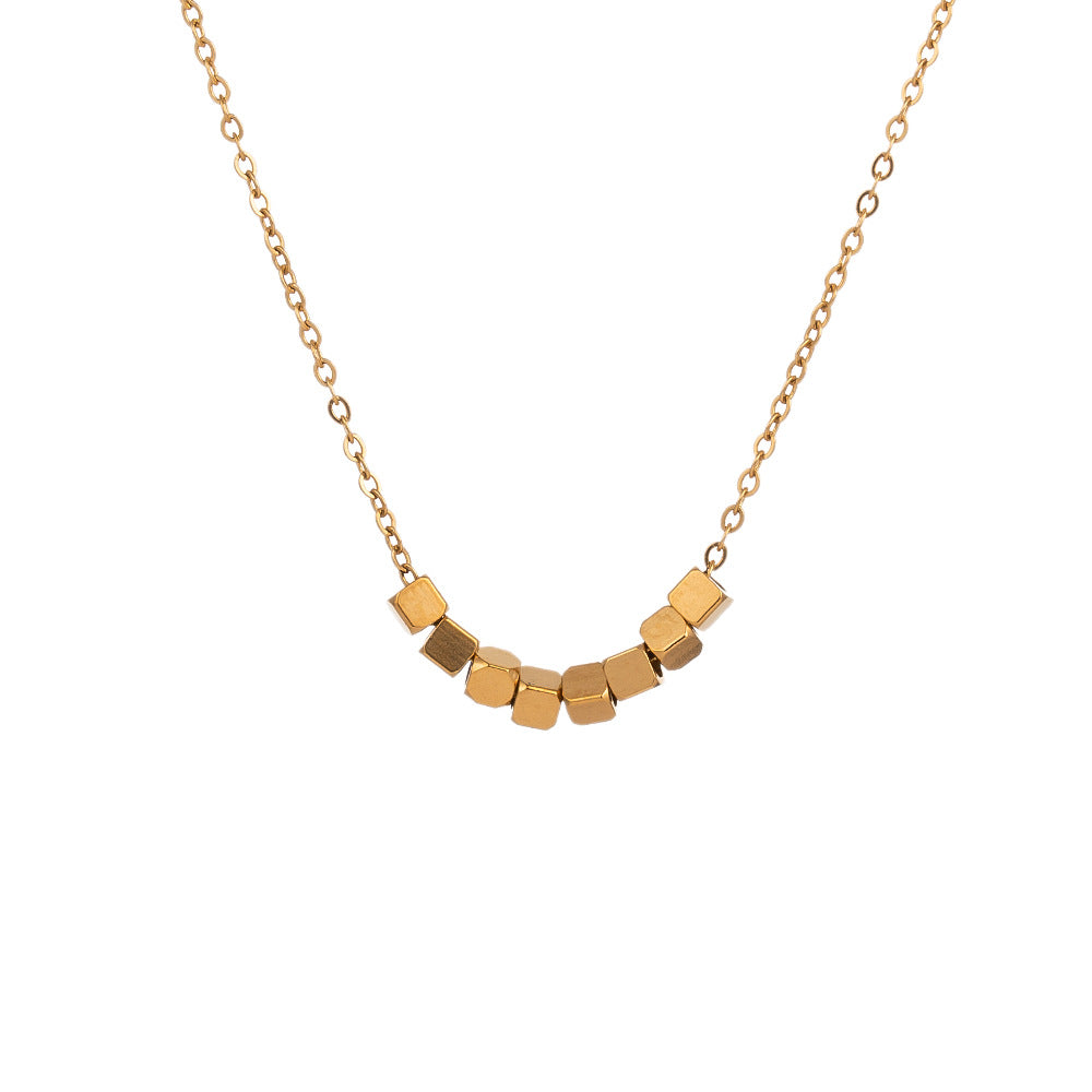 Wholesale Titanium Steel Necklace Light Luxury Necklaces Bracelet Set ACC-NE-Tais003