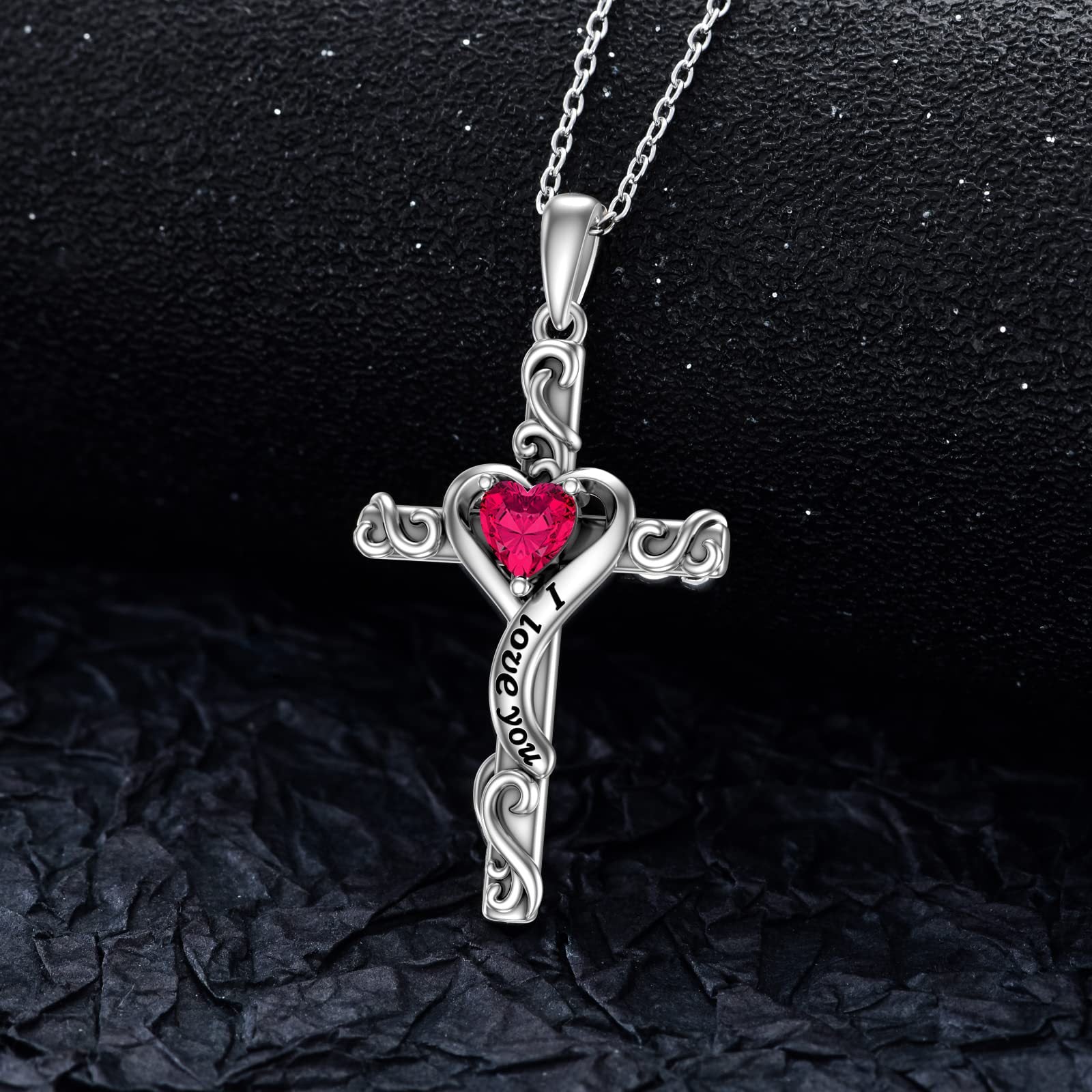 Wholesale Cross I Love You Pendant Necklace