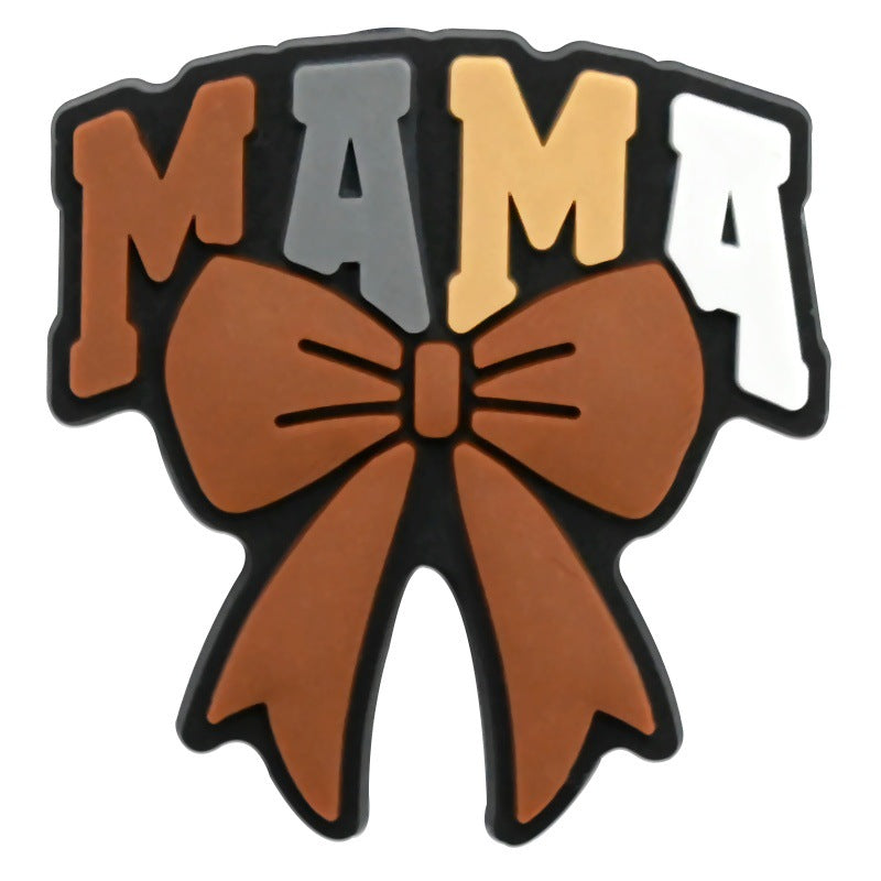 Wholesale  Random 100pcs Mother Series PVC Soft Rubber Shoe Buckle Decoration