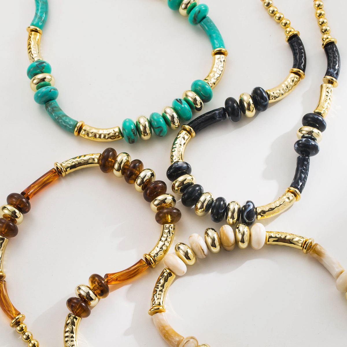 Wholesale Maillard Series Beaded Resin Necklace Personality Clavicle Chain