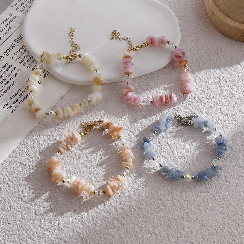 Wholesale Colorful Natural Stone Hand-strung Bracelet