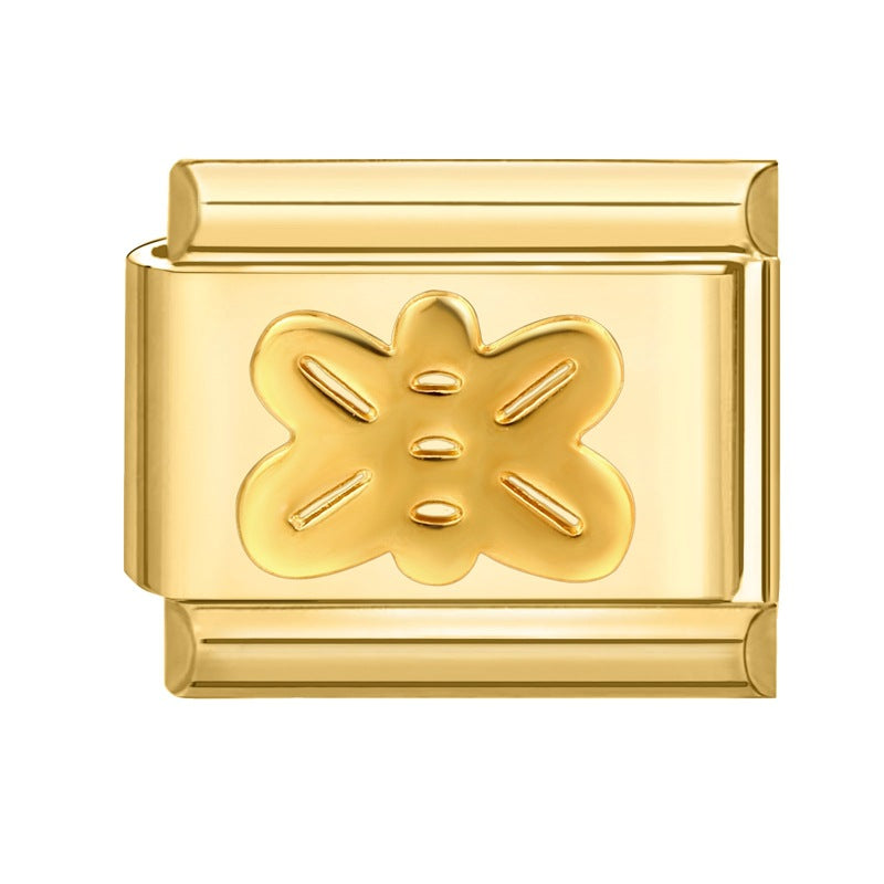 Wholesale Italian Charm Bracelet 9mm DIY Creative Gold Base Stainless Steel Composable Bracelet