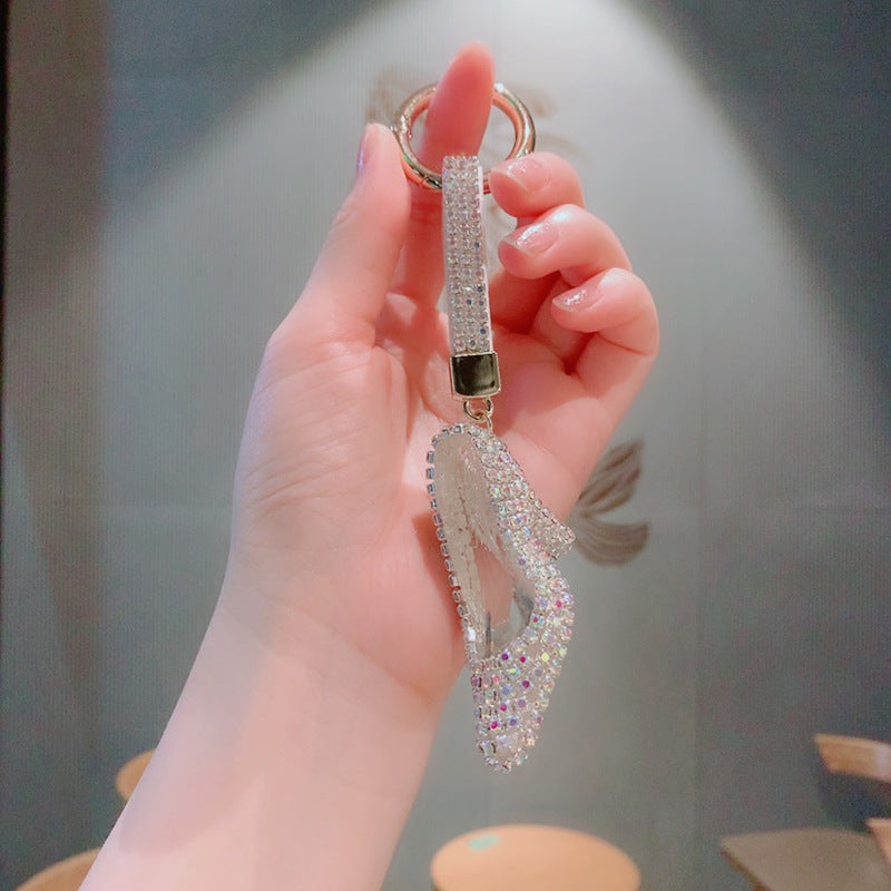 Wholesale Crystal High Heels Alloy Keychain Lanyard Keychain ACC-KC-ShuoT022