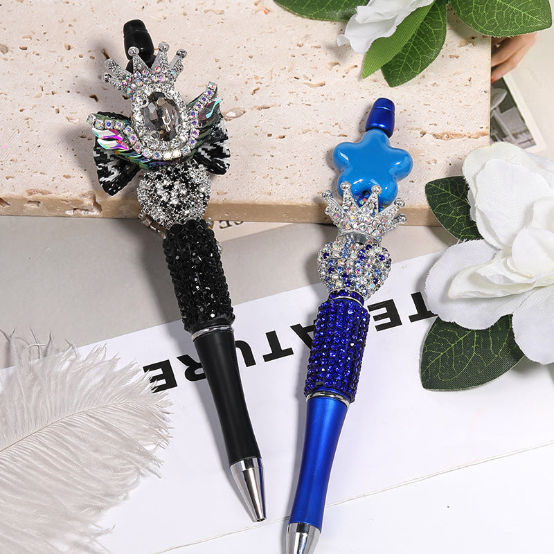 Wholesale 5pcs Water Diamond Love Diamond Ball DIY Acrylic Straight Hole Bead Accessories ACC-BDS-BLG008