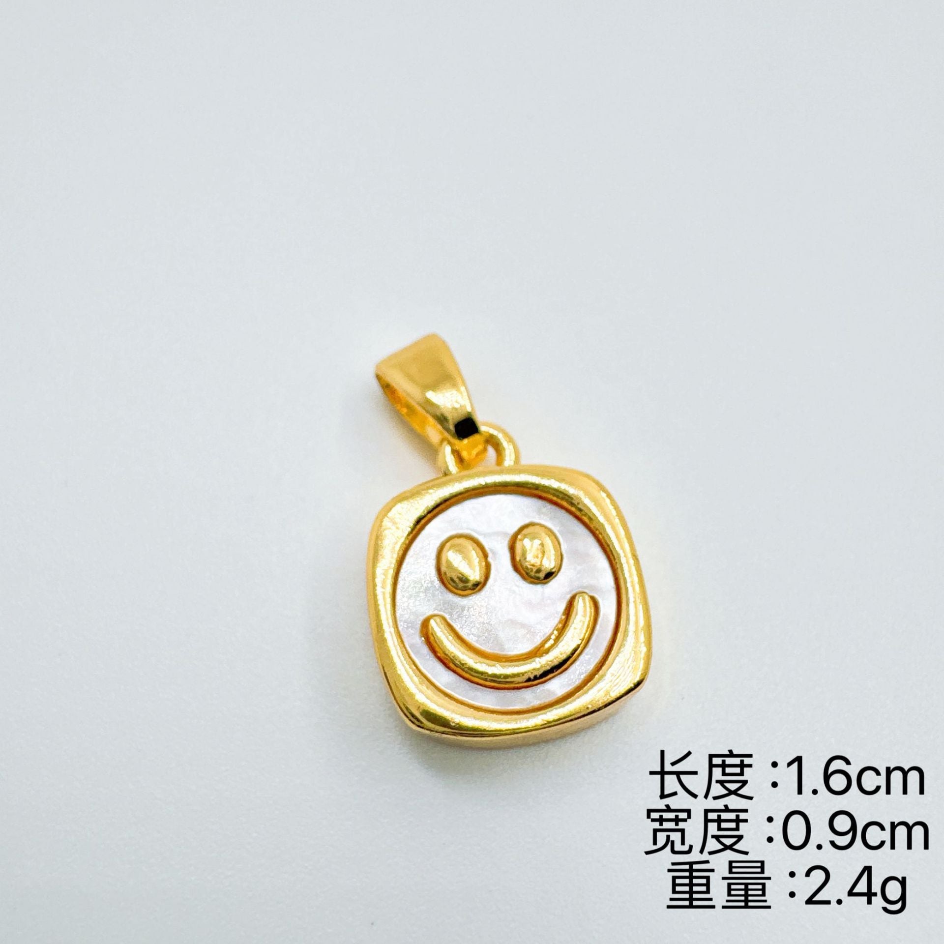 Wholesale Trendy Geometric Smiley Face Heart Fashion Necklaces Gold Plated Copper Jewelry for Boutique Resale