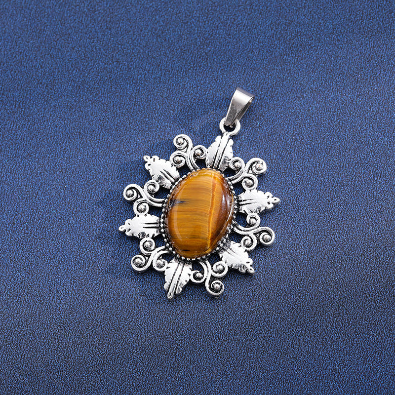 Wholesale  natural stone amethyst pink crystal pendant