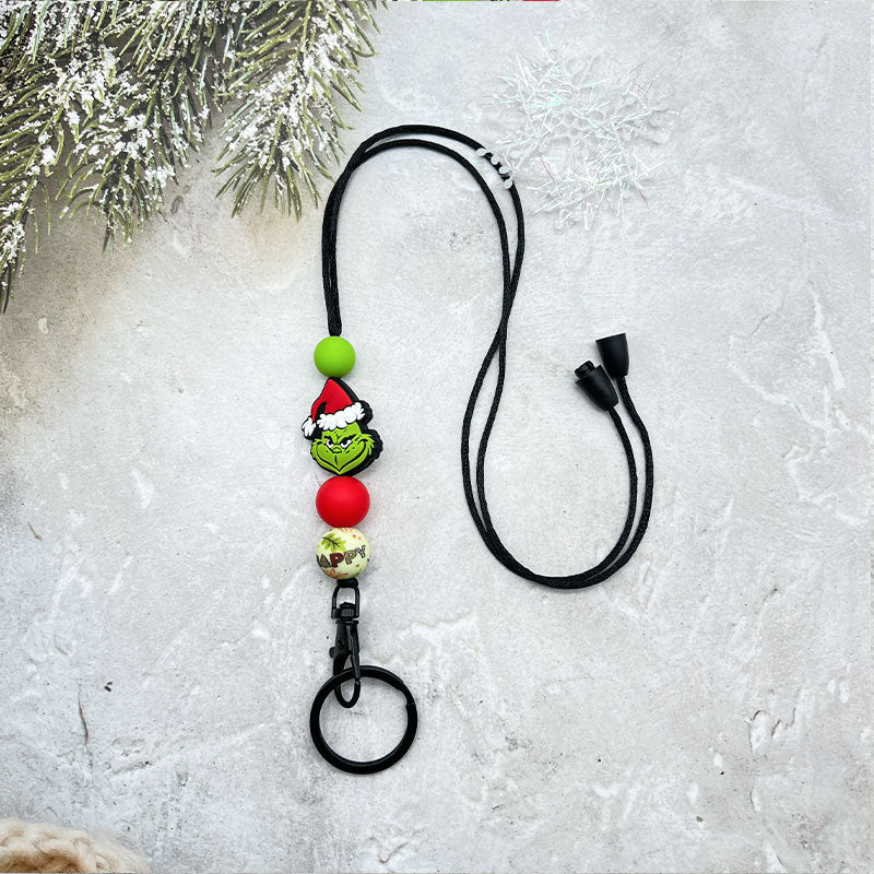 Wholesale Christmas Green Monster Series Wrist Keychain ACC-KC-JiuYa010