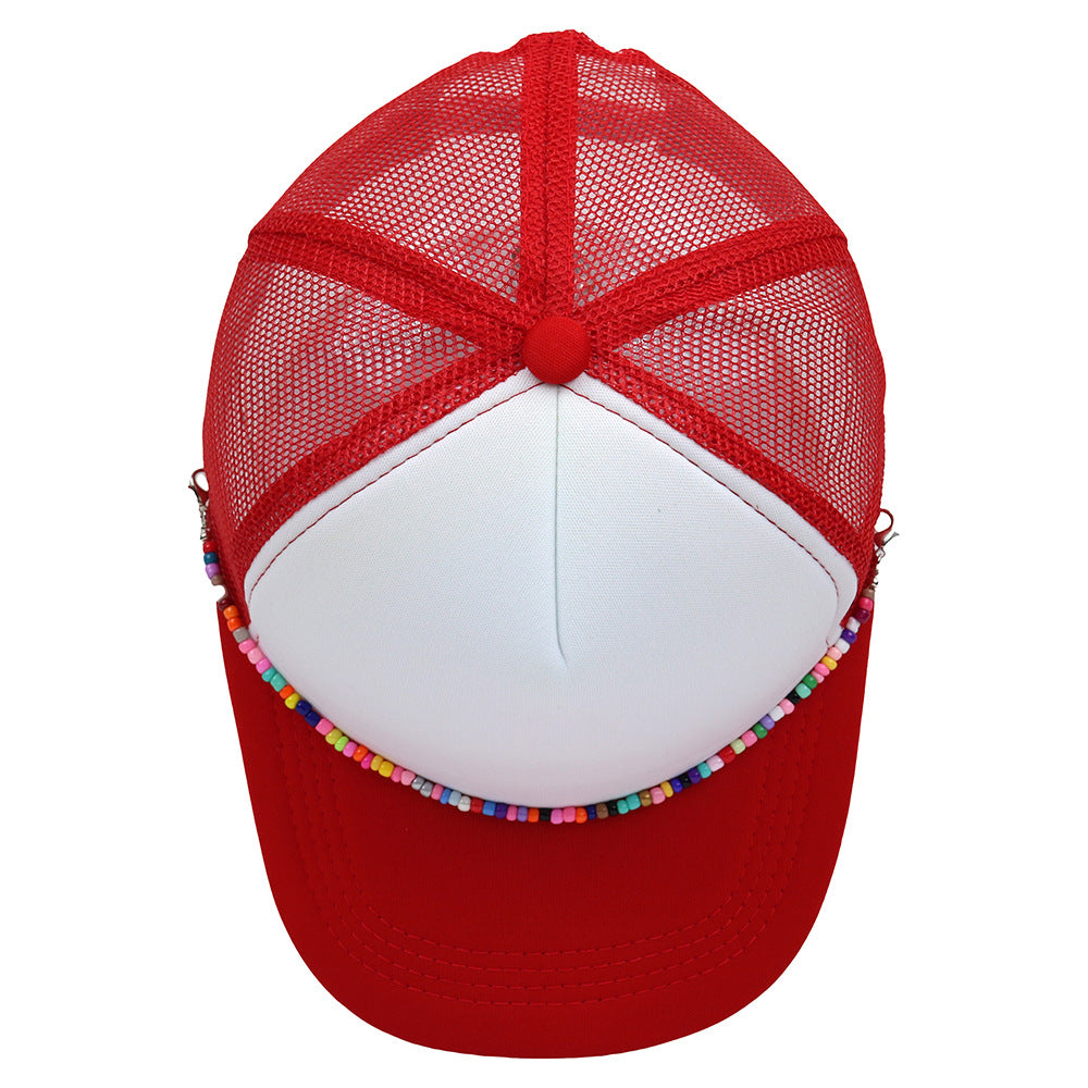 Wholesale Colorful Chain Trucker Cap Mesh Cap Baseball Cap ACC-HT-HaiPu019