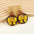 Wholesale Sports Sunflower Flower Baseball Bow Leather Wooden  Earrings