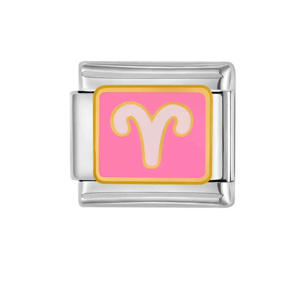 Bracelet de charme italien en gros 9 mm DIY Splicing Zodiac en acier inoxydable Bracelet composable