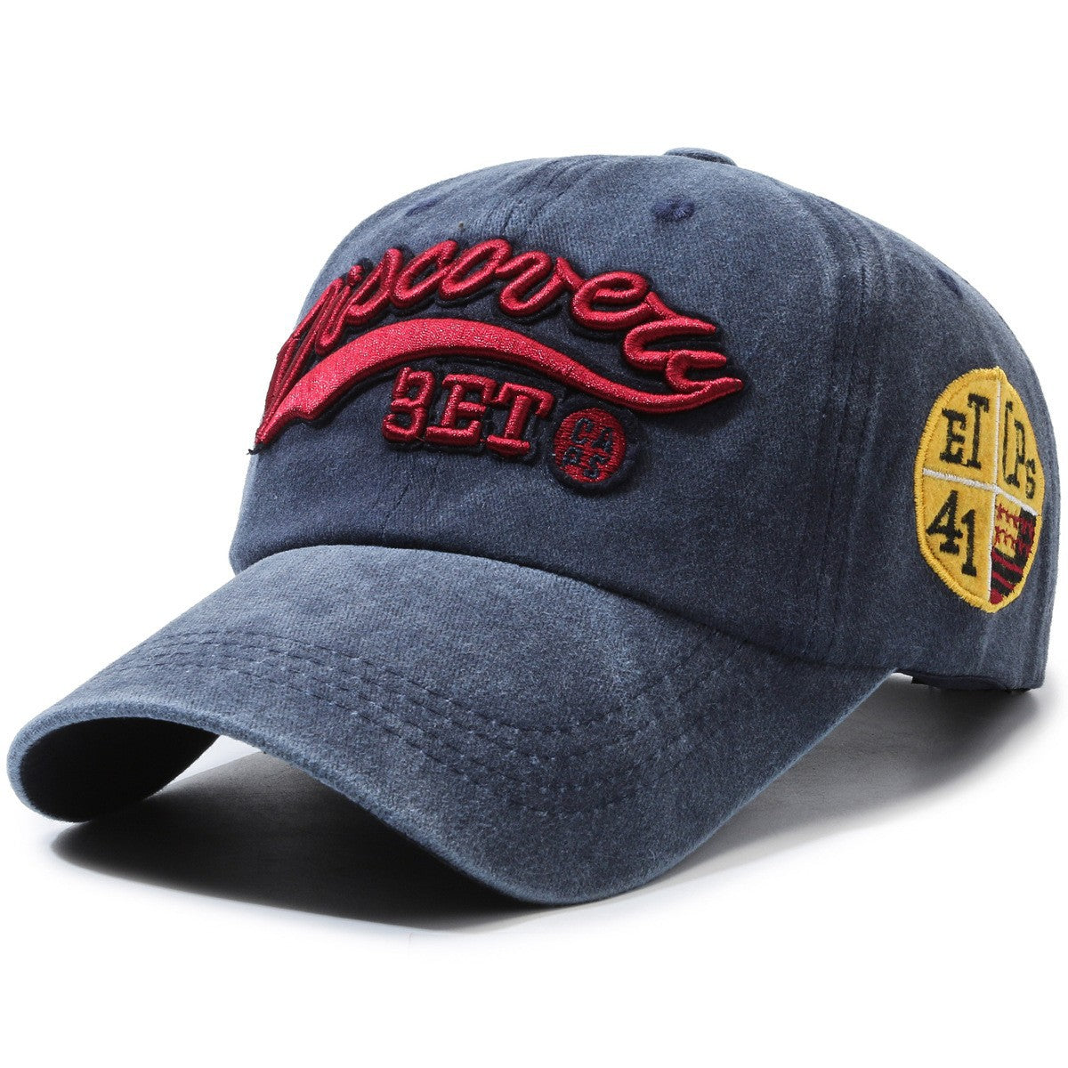 Wholesale Stylish Denim Baseball Cap Washed Distressed Embroidered Letter Curved Brim Unisex Spring Sun Hat For Casual Wear