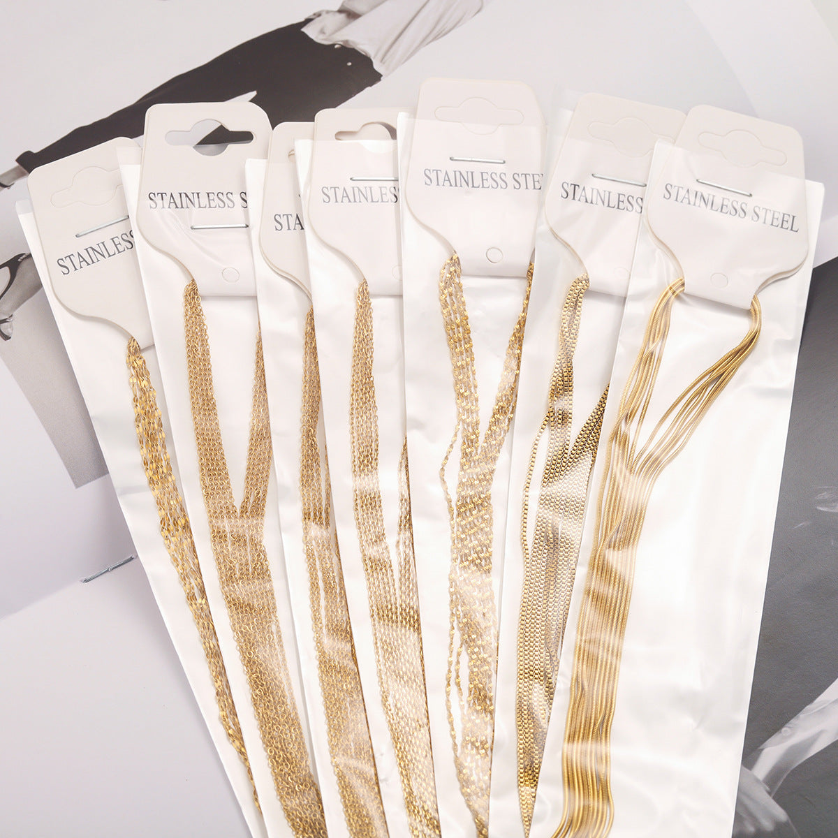 Wholesale 45cm titanium steel  adjustable necklaces