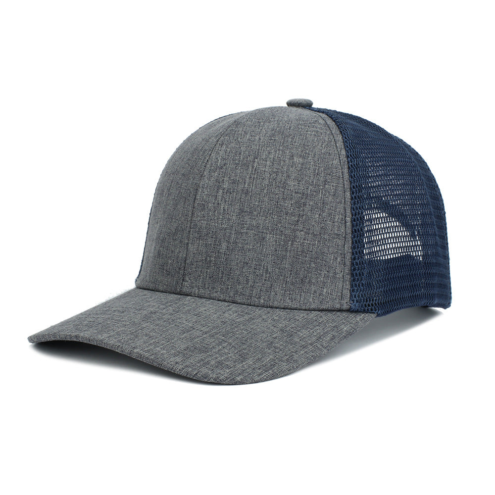 Wholesale Solid Color Trucker Hat Breathable Mesh Cap Cotton Baseball Cap ACC-HT-RongZhao026