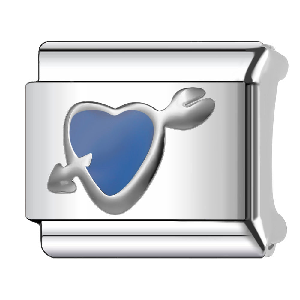 Wholesale Italian Charm Bracelet 9mm DIY Splicing Creative Pattern Stainless Steel Composable Bracelet