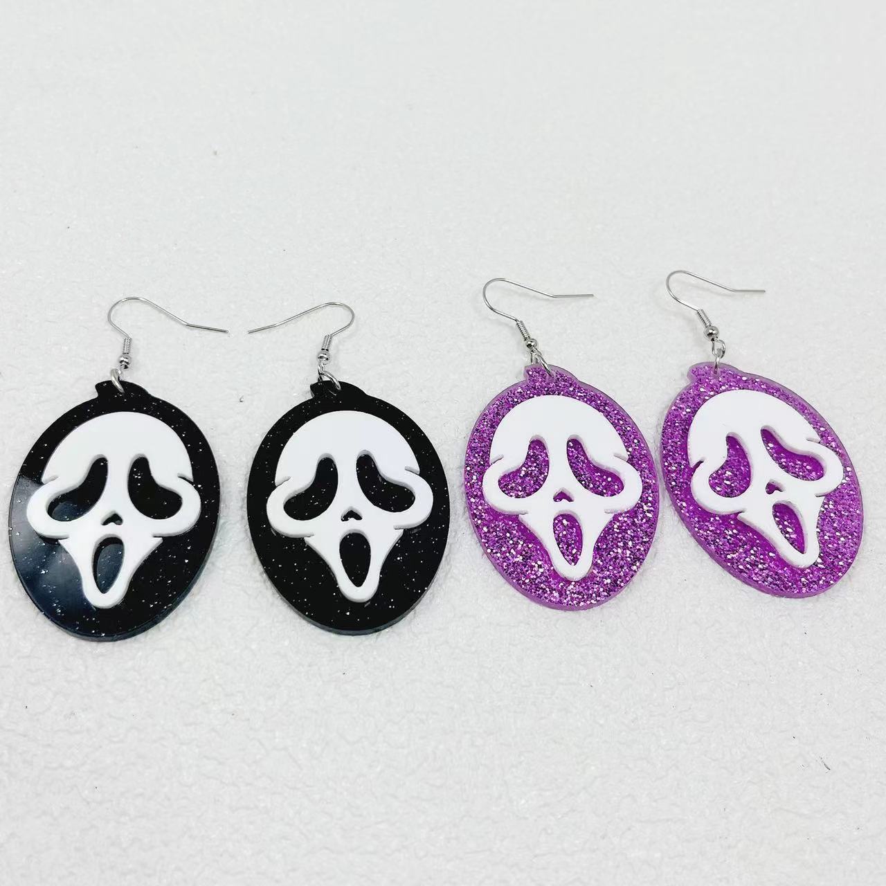 Wholesale Halloween Horror Ghost Funny Devil Acrylic Earrings ACC-ES-AnDao010