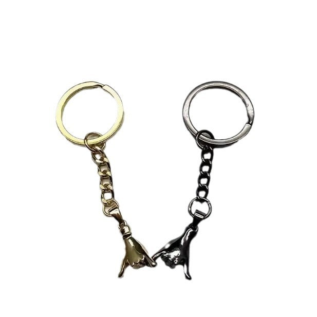 Wholesale couple hand in hand creative keychain