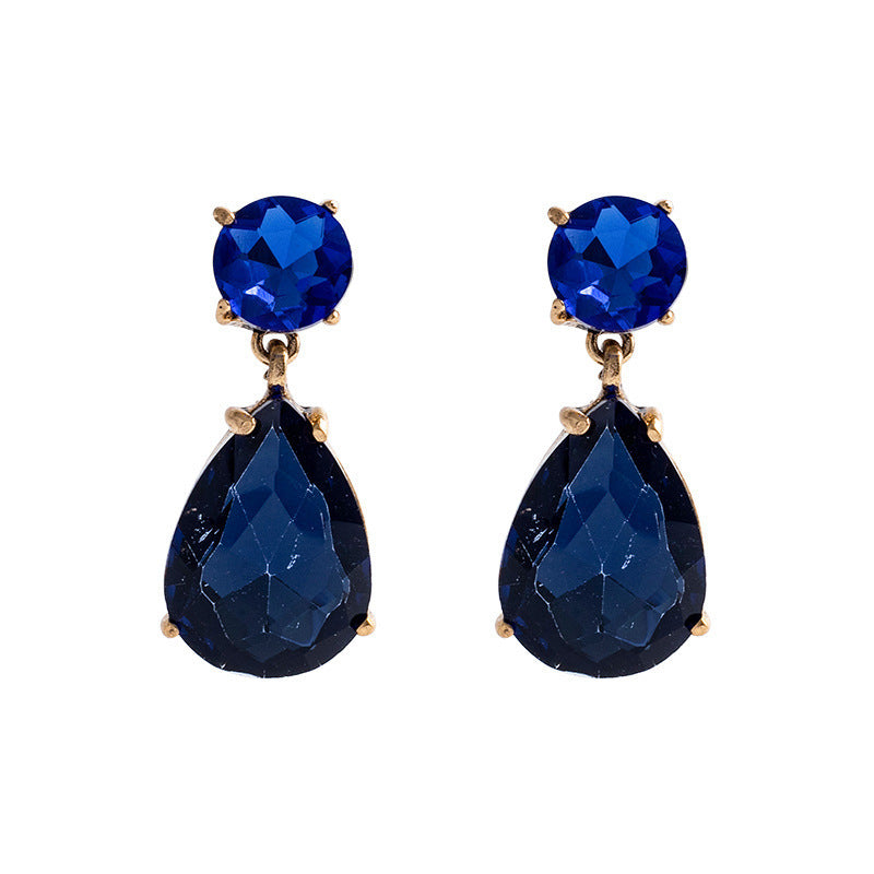 Wholesale drop-shaped diamond earrings
