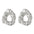 Wholesale Titanium steel pleated geometric  irregular round square lovely earrings