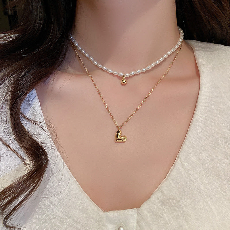 Wholesale Lace Collar Rhinestone Pearl Necklace