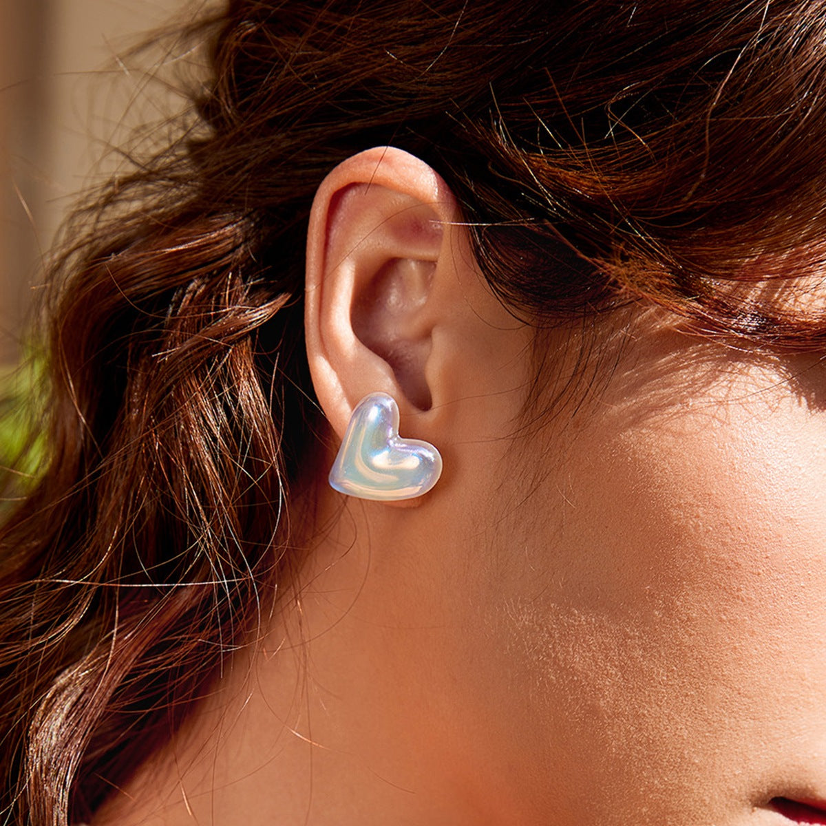 Wholesale  Heart Earrings Exaggerated Baroque Pearl Love Earrings