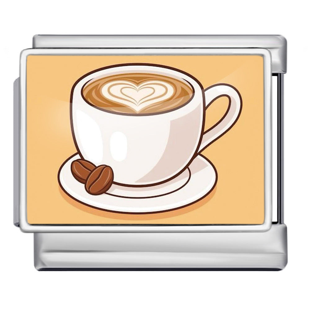 Wholesale Italian Charm Bracelet 9mm DIY  image style English landmark Creative Stainless Steel Composable Bracelet